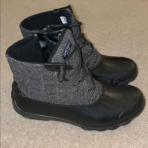 Sperry boots black size 7.5 women’s